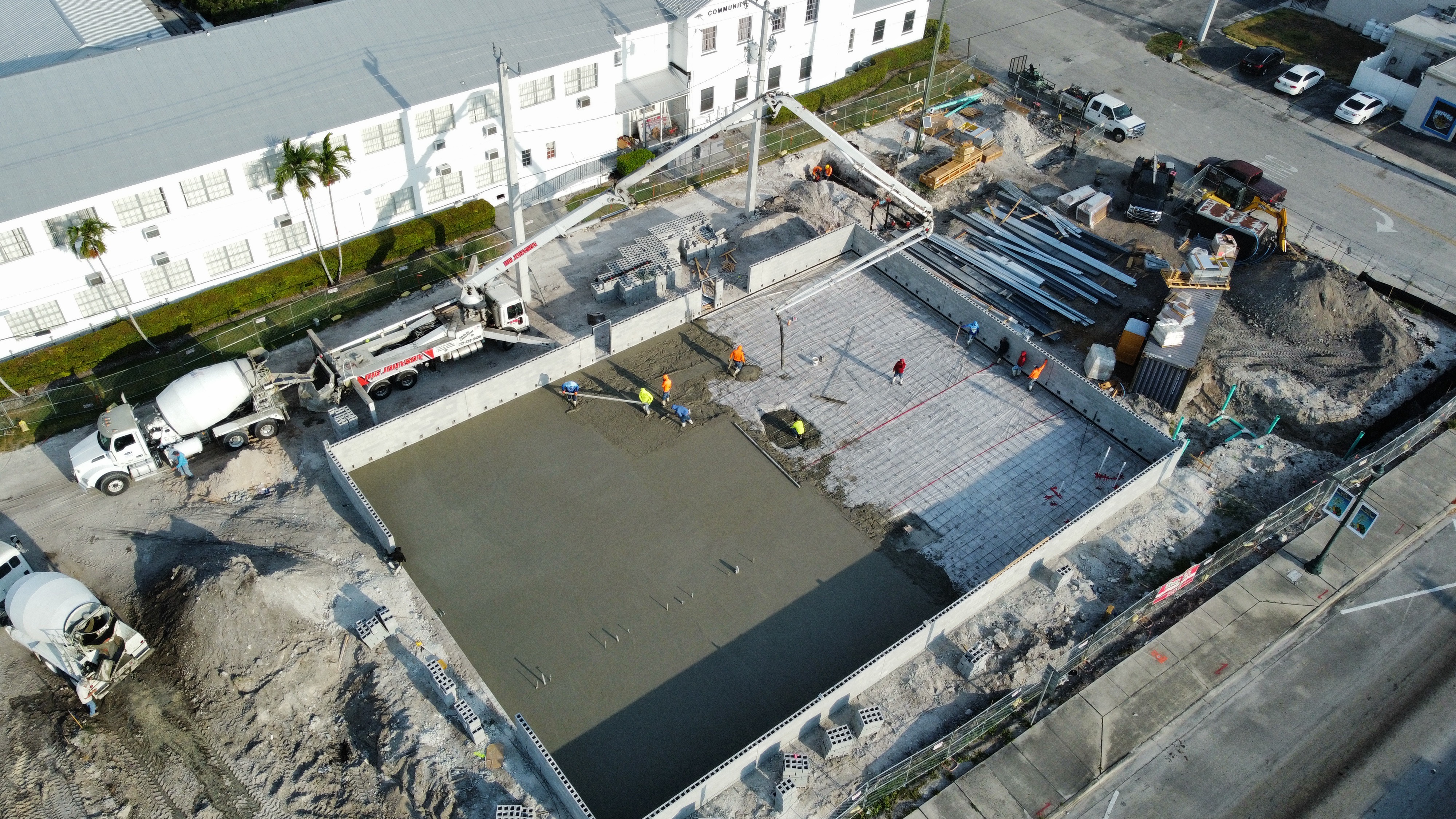 O'Reilly - Concrete Pour Aerial